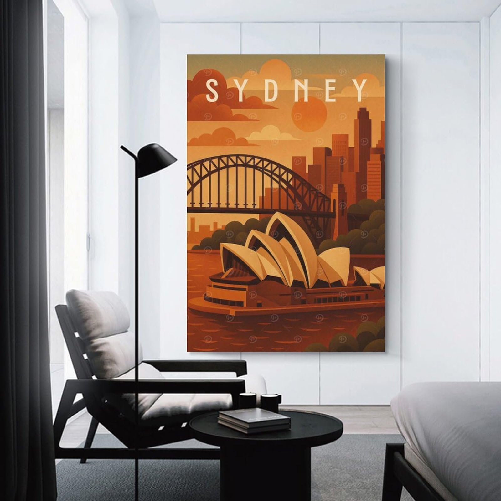 Junmoney Wall Picture Print Sydney Travel, 20x30inch(50x75cm), for Living Room, Bedroom, Office Or Hallway, A Flexible Wall Accent for Shared Spaces