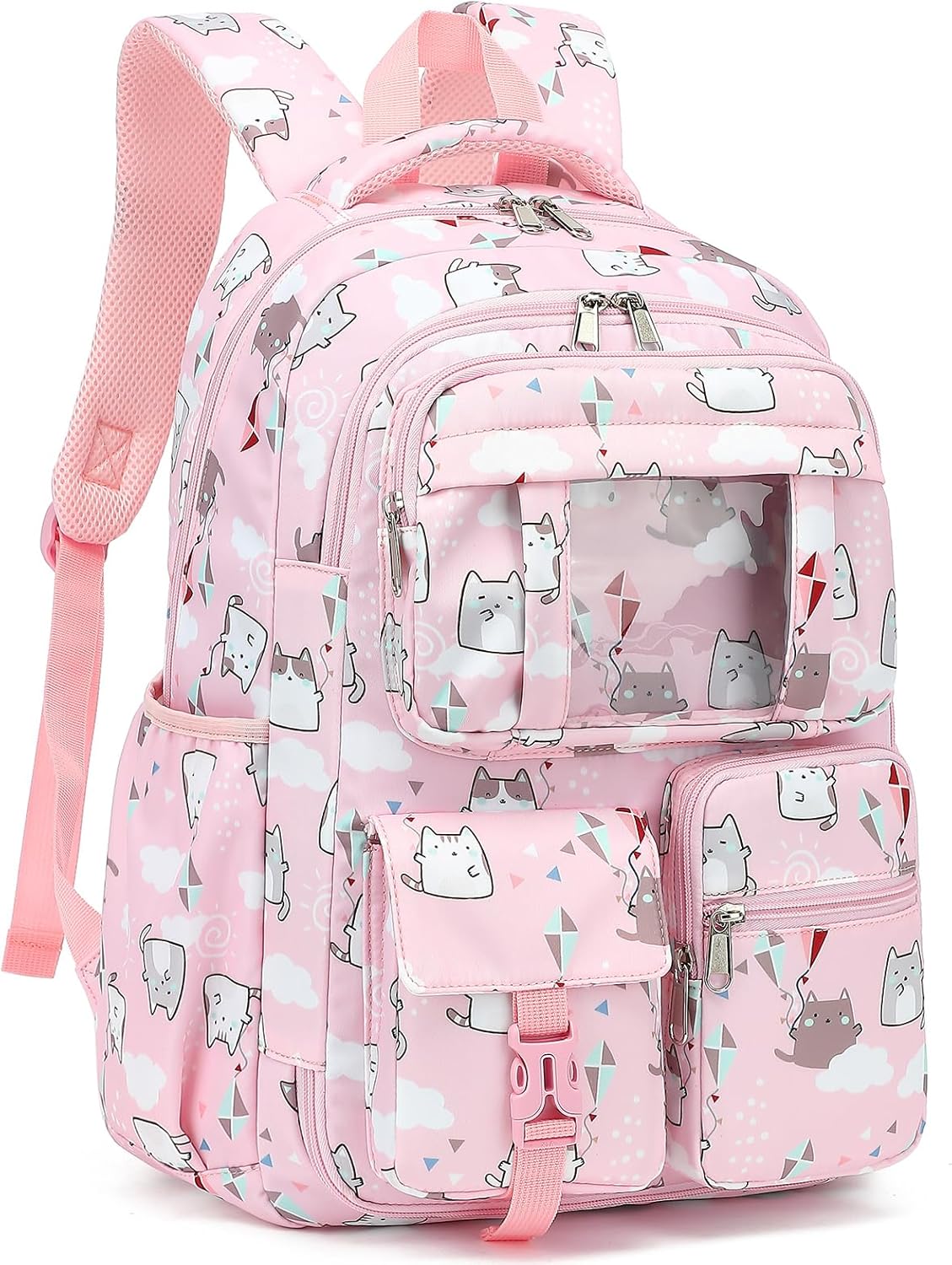 Marble Backpack for Girls Refrigerator Door School Bag for Kids Teen Women Casual Travel Daypacks (Green)
