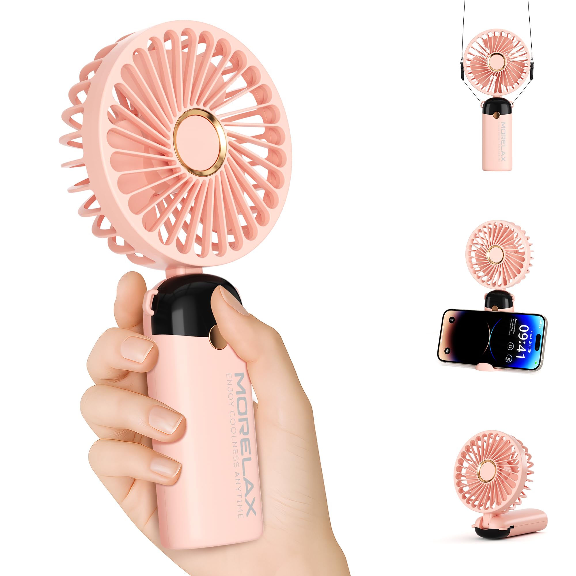 Amazon.com: Morelax Handheld Mini Fan,USB Rechargeable Fodable