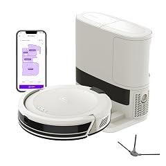 Shark Navigator Robot Vacuum with Bagless 30-Day Capacity Self-Empty Base Powerful Suction SmartPath Navigation Self-Cleaning Brushroll for Carpets