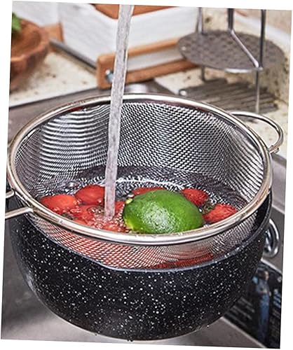 Miniatura 2 de colador de malla colador de fideos colador de metal colador vegetal Cullender cuenco colador de arroz espaguetis colador de acero inoxidable Colador