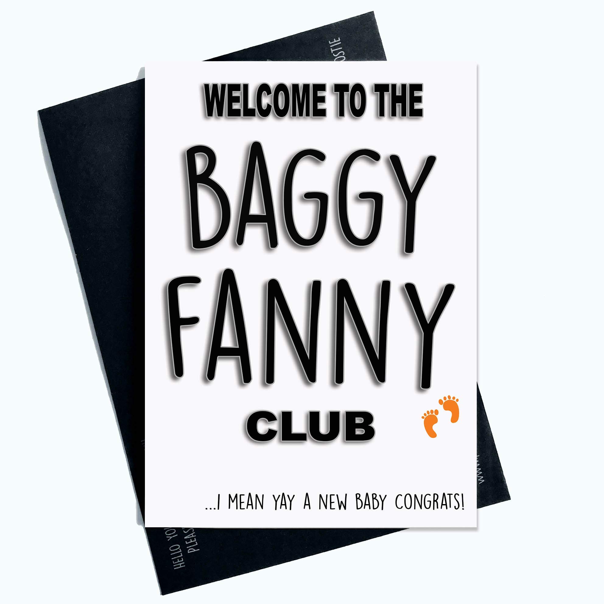 Funny Rude New Baby Card Congratulations Card New Mum Card Baby Girl Card Baby Boy Card New Parents Card Friend Cards Baggy Fanny Club PC661