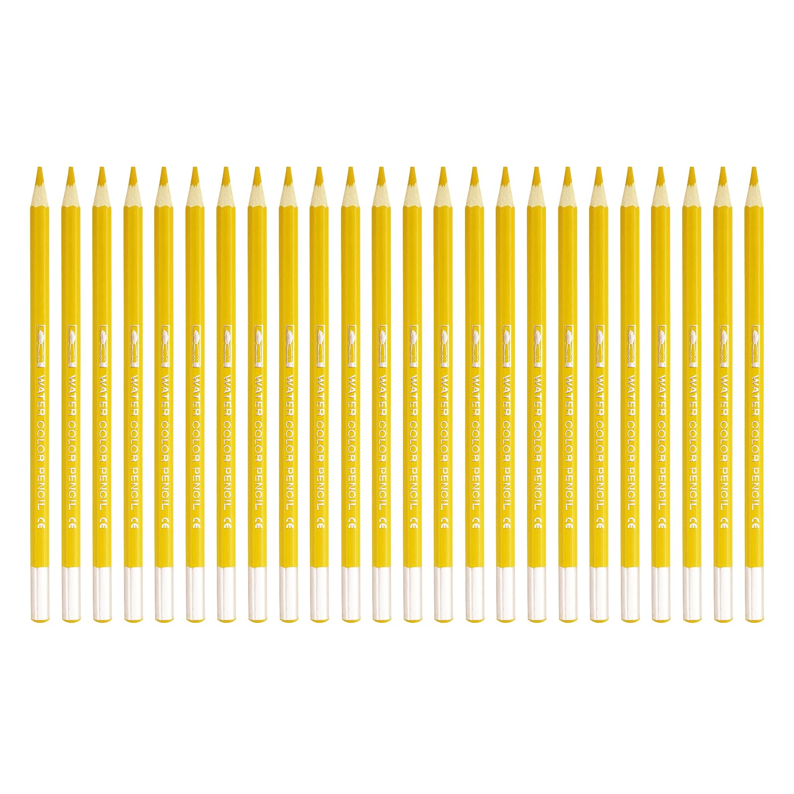 PATIKIL Watercolor Pencil, 24Pcs Water Soluble Pencils for Blending Coloring, Sketch Drawing, Painting, Dark Yellow
