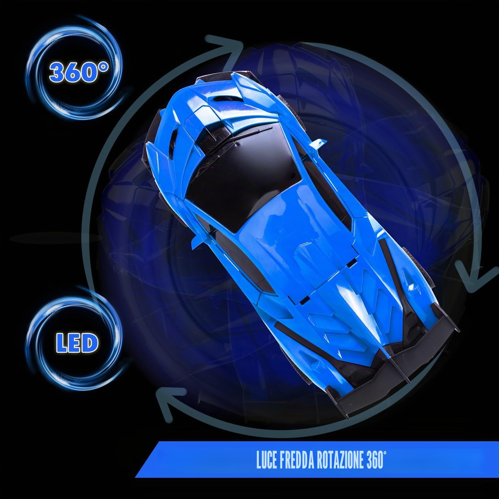 Thedttoy Macchina Telecomandato Robot Trasformatore Giocattolo per Bambini 3 Anni+, 2.4GHz Telecomando Trasformazione Auto Radiocomandata Robot da Corsa RC Auto Giocattolo per Ragazzi Ragazze (Blu)