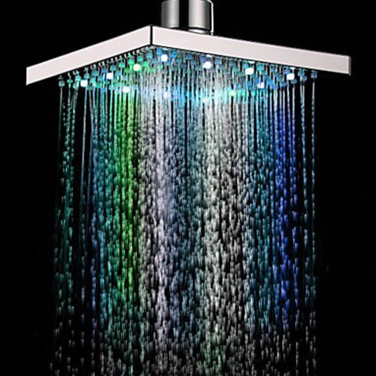 Cabezal de Ducha LED de 8 Pulgadas Cambio de Color Automático