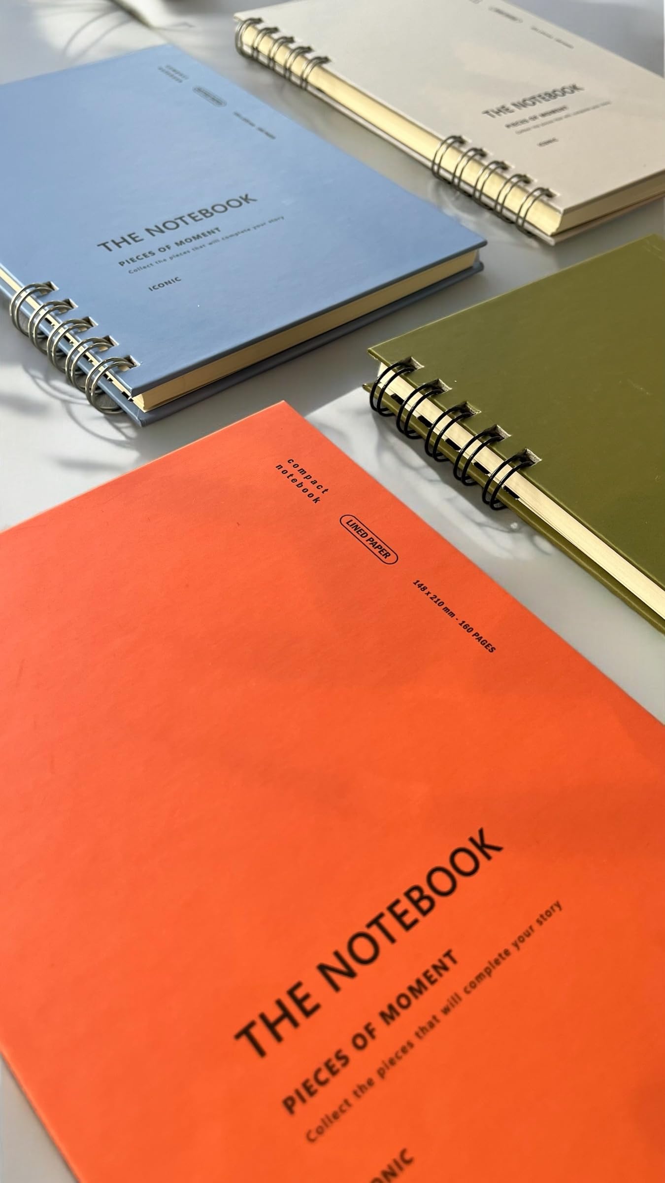 Fark Tanıtım Spiralli 80 Yaprak Çizgili A5 Defter, Not Defteri, Okul Defteri, 4 Farklı Renk Seçeneği (04 Orange Coral)