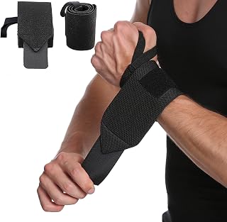 Wrist Wraps, 2 Pack Wrist Brace Wrist Straps for Weightlifting, Wrist Straps Lifting Straps Wrist Weights Carpal Tunnel Wrist Brace, Wrist Brace for Working Out Gym Accessories for Men (Black)