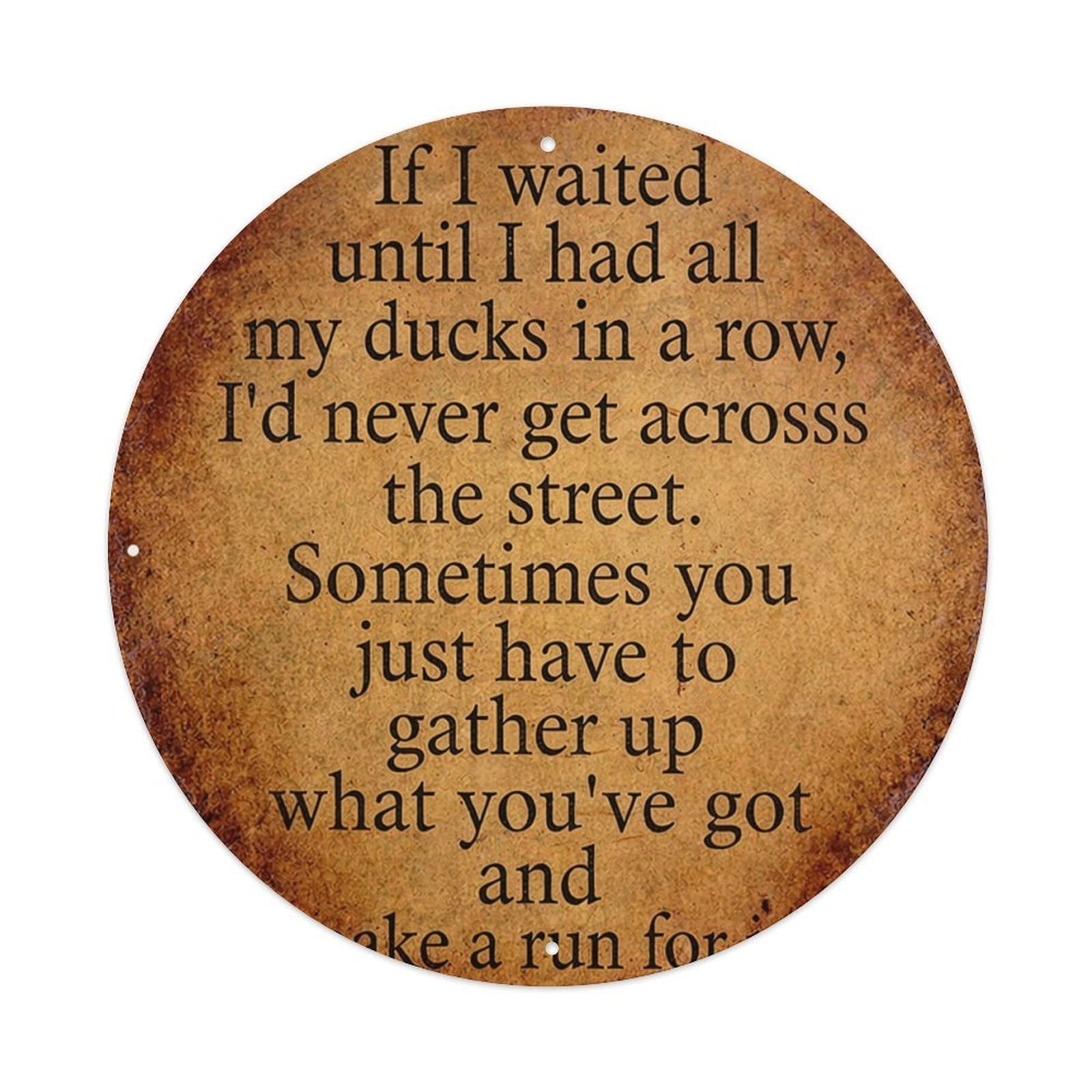 Inspirational Quote On Rustic Background Tin Sign Metal Poster Vintage Metal Signs for Home Man Cave Bar Cafe Kitchen laundry room Wall Decorations 8x8 inches