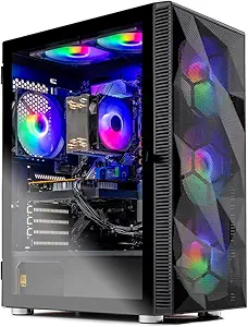 Skytech Gaming Storm Desktop PC, Ryzen 7 5700 3.7 GHz (4.6GHz), NVIDIA RTX 5060 Ti 8GB, 1TB NVMe SSD, 16GB DDR4 RAM 3200, 650W Gold PSU, Wi-Fi, Win 11