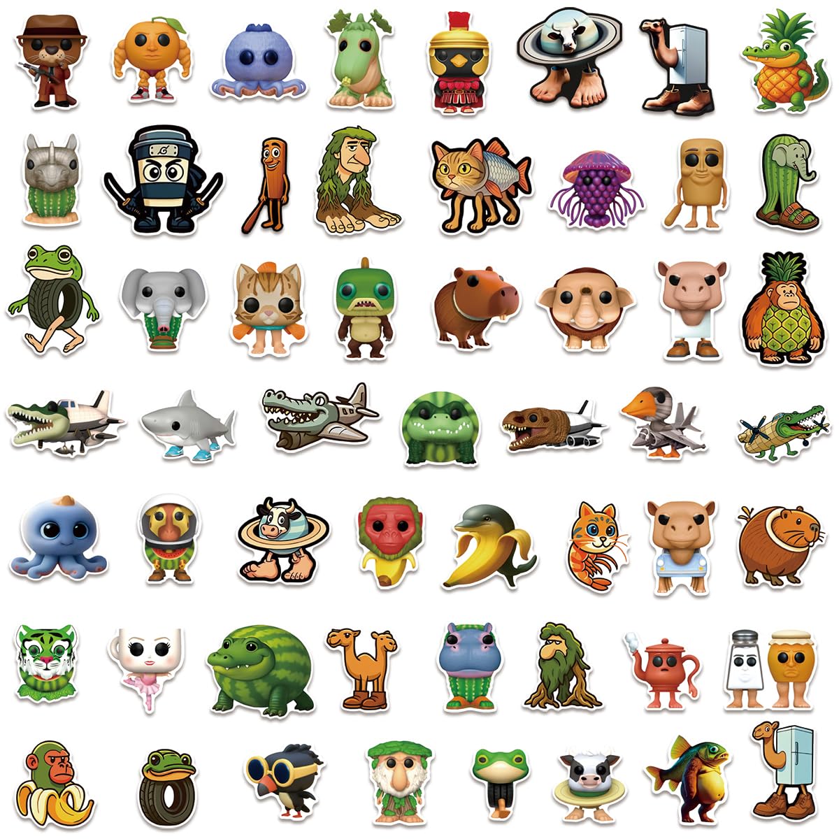 100 Pcs Italian Brainrot Stickers for Laptop Bumper, Skateboard, Water Bottles, Computer, Phone, Guitar - Image 4