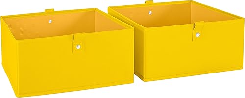 RiverRidge Juego de 2 contenedores plegables de almacenamiento para niños, organizador de contenedores de 10.5 pulgadas con asas, organizadores de