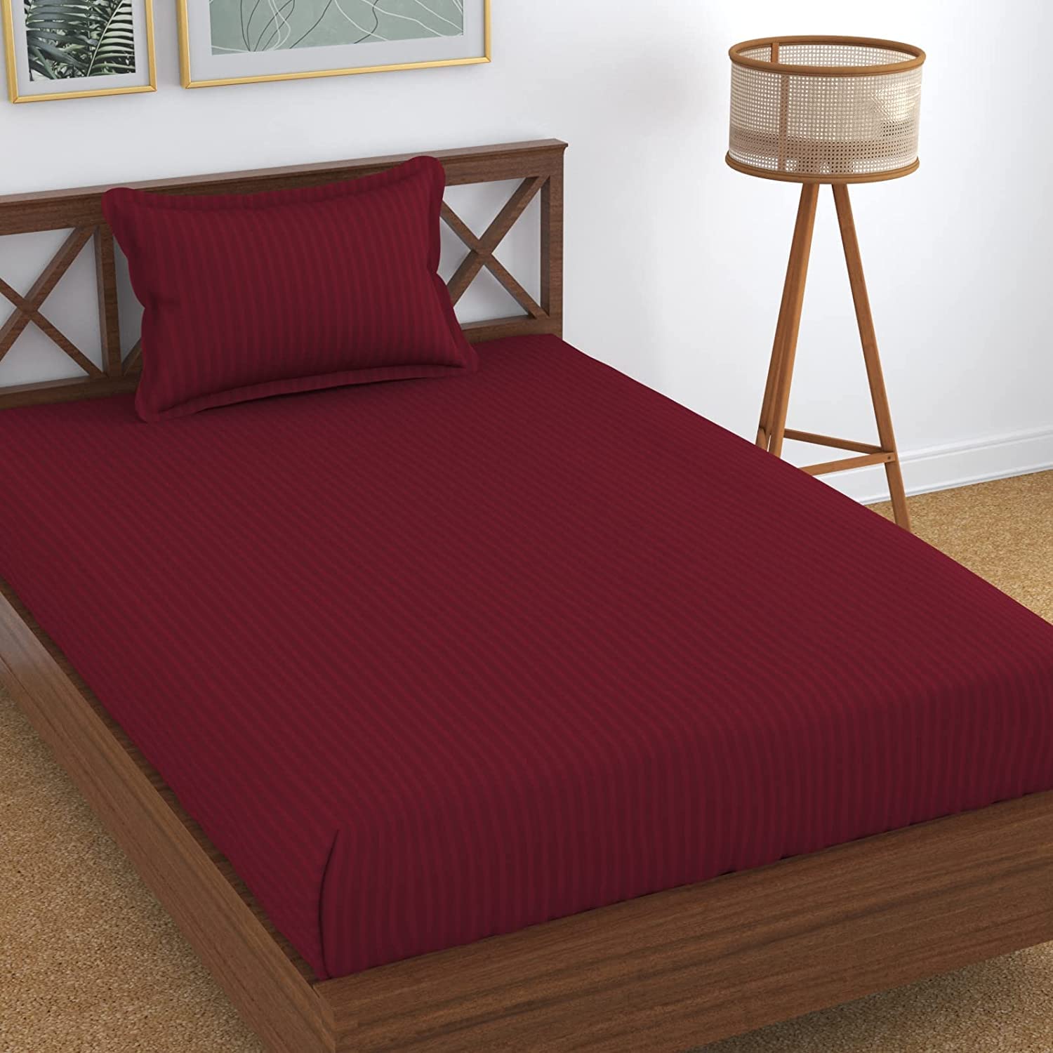 Syriddyaas With Device® Prime Collection 228 TC Cotton-Blend Long Lasting Single Sized(90x60) Inch 1 Bedsheet with 1 Pillow Covers Single Bedsheet for Hotel, Hospital and Home Use (B0BRJTN63G) Amazon Price History, Amazon Price Tracker