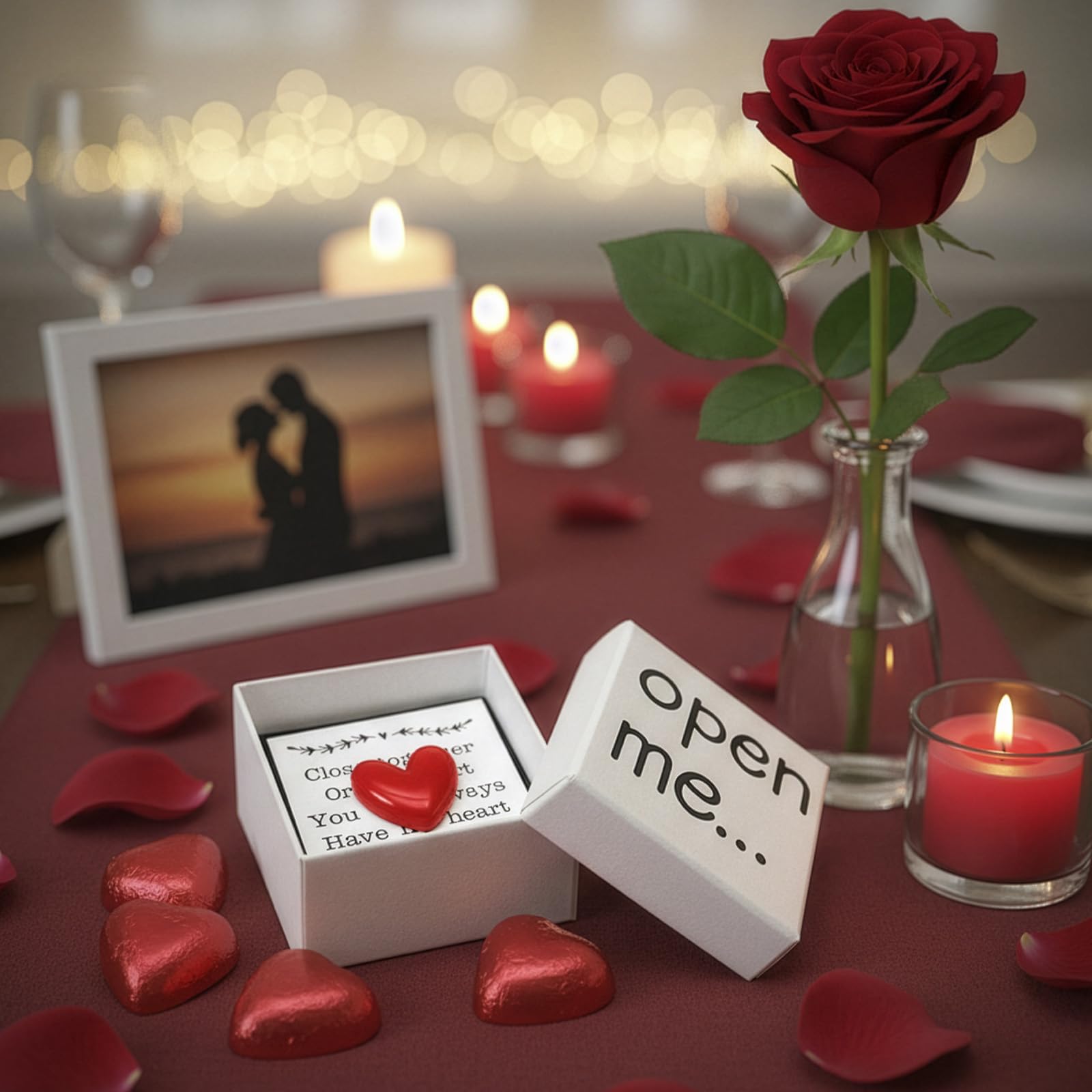 I Love You Gift for Him or Her, Little Red Heart Mini Keepsake, “Open Me” Gift Box, Thoughtful Valentine’s Day & Anniversary Idea for Boyfriend, Girlfriend, or Loved One