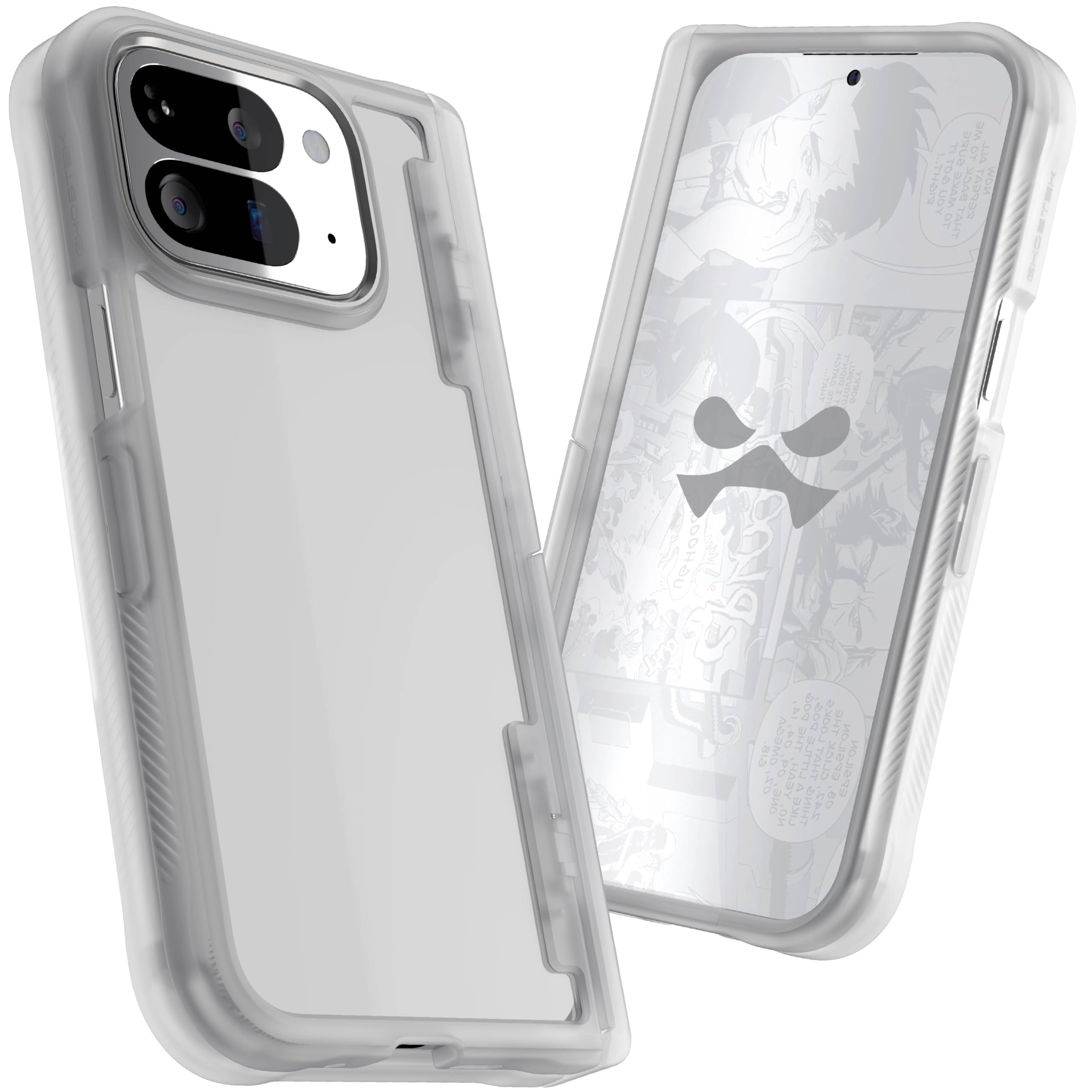 Ghostek Covert per Clear Pixel 10 Pro Fold - Custodia con cavalletto integrato e protezione completa per cardine, progettata per Google Pixel10 Pro Fold 2025 (8 pollici), colore: trasparente opaco.