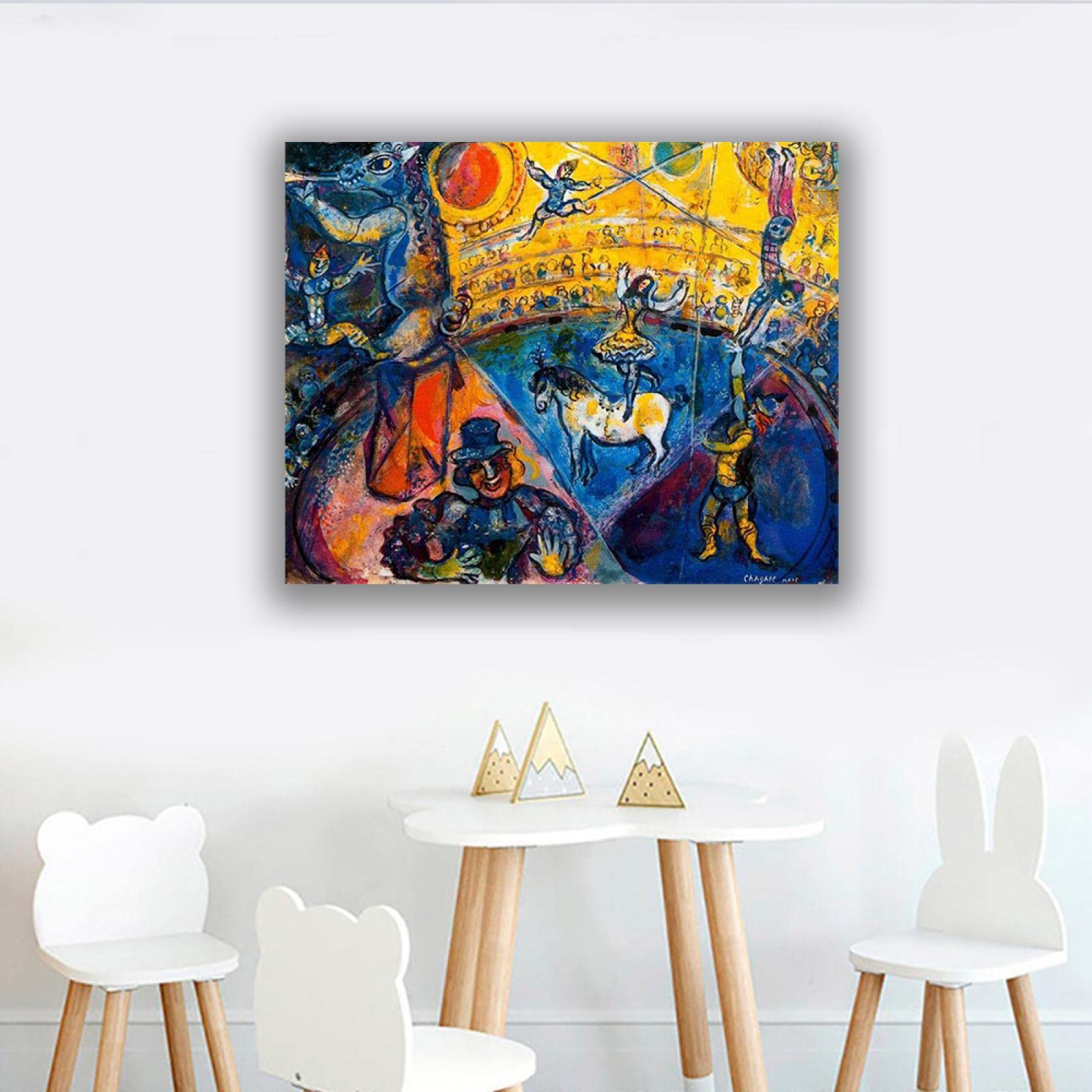 Amazon.co.jp: マルク・シャガール-有名な絵画プリント-サーカス-複製