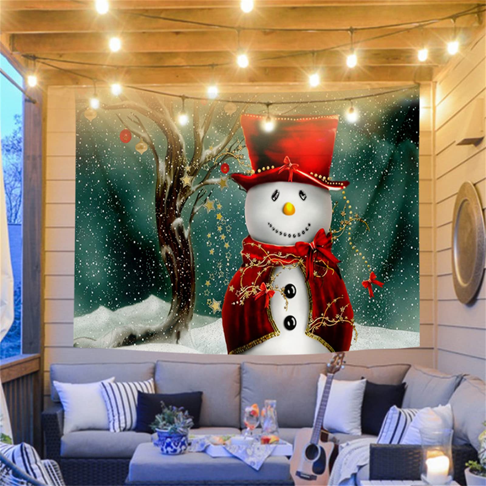 Tapiz navideño con estampado HD ideal como mantel de celebración 6