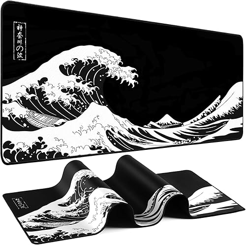 Miniatura 9 de Kanagawa - Alfombrilla de mouse para juegos - Tapete de escritorio para teclado y mouse - Alfombrilla de mouse grande para escritorio, alfombrilla