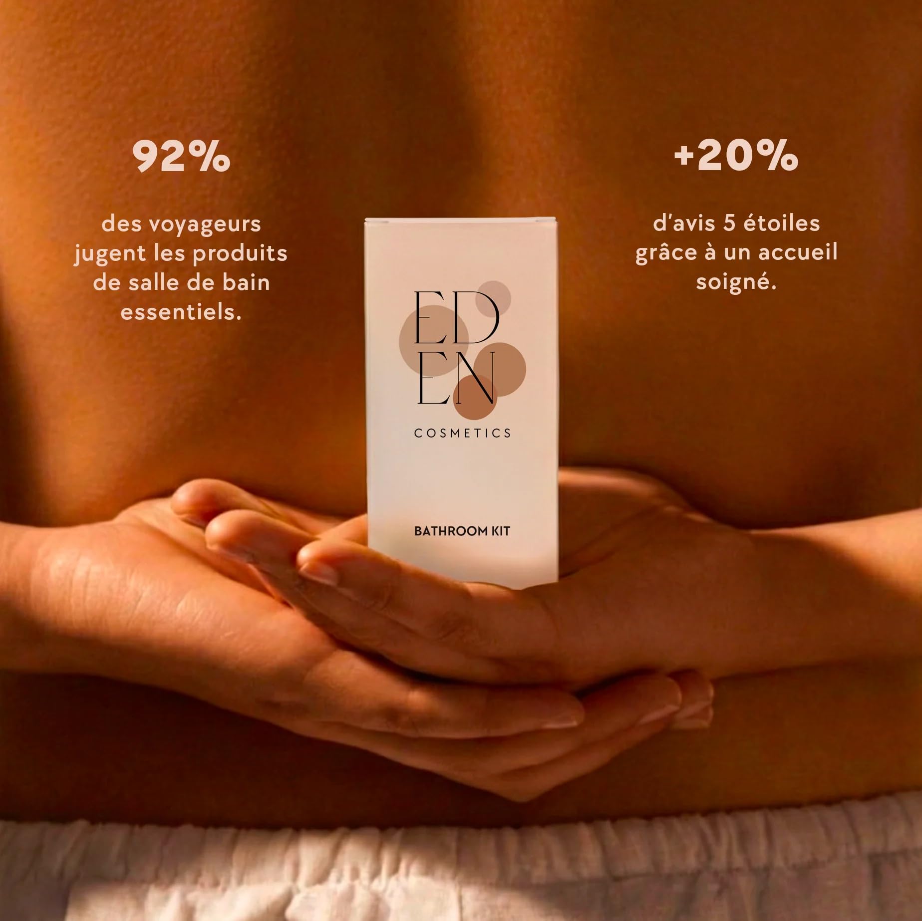 Kit d'accueil pour Salle de Bain | Idéal pour Locations Airbnb & Hôtels | Cosmetique Parfumé | Lot de 50 Kits Complets et Prêts à l'emploi | Produit d'accueil