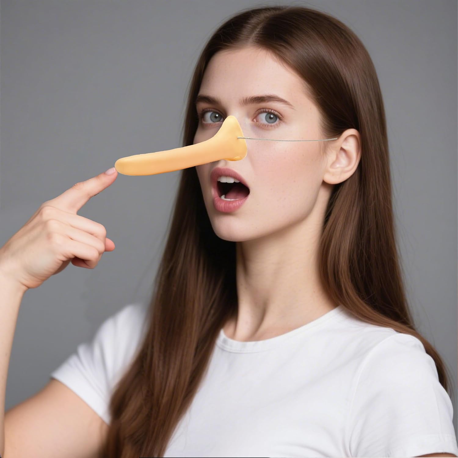 Komotu Fake Long Nose Costume Big Long Nose Pointy Nose for Adult Halloween Costumes Cosplay Party Supplies - 1Pcs