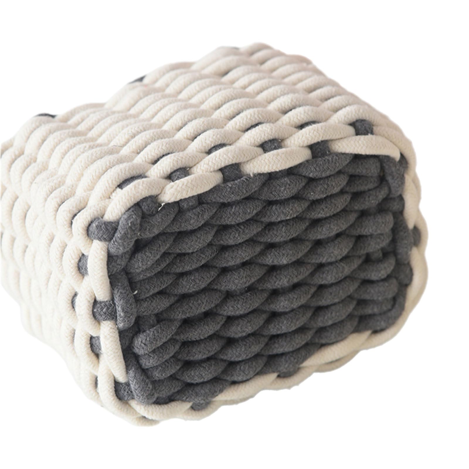 Cesta de almacenamiento de cuerda de algodón única con cuerda trenzada funcional para juguetes, ropa, libros, cosméticos