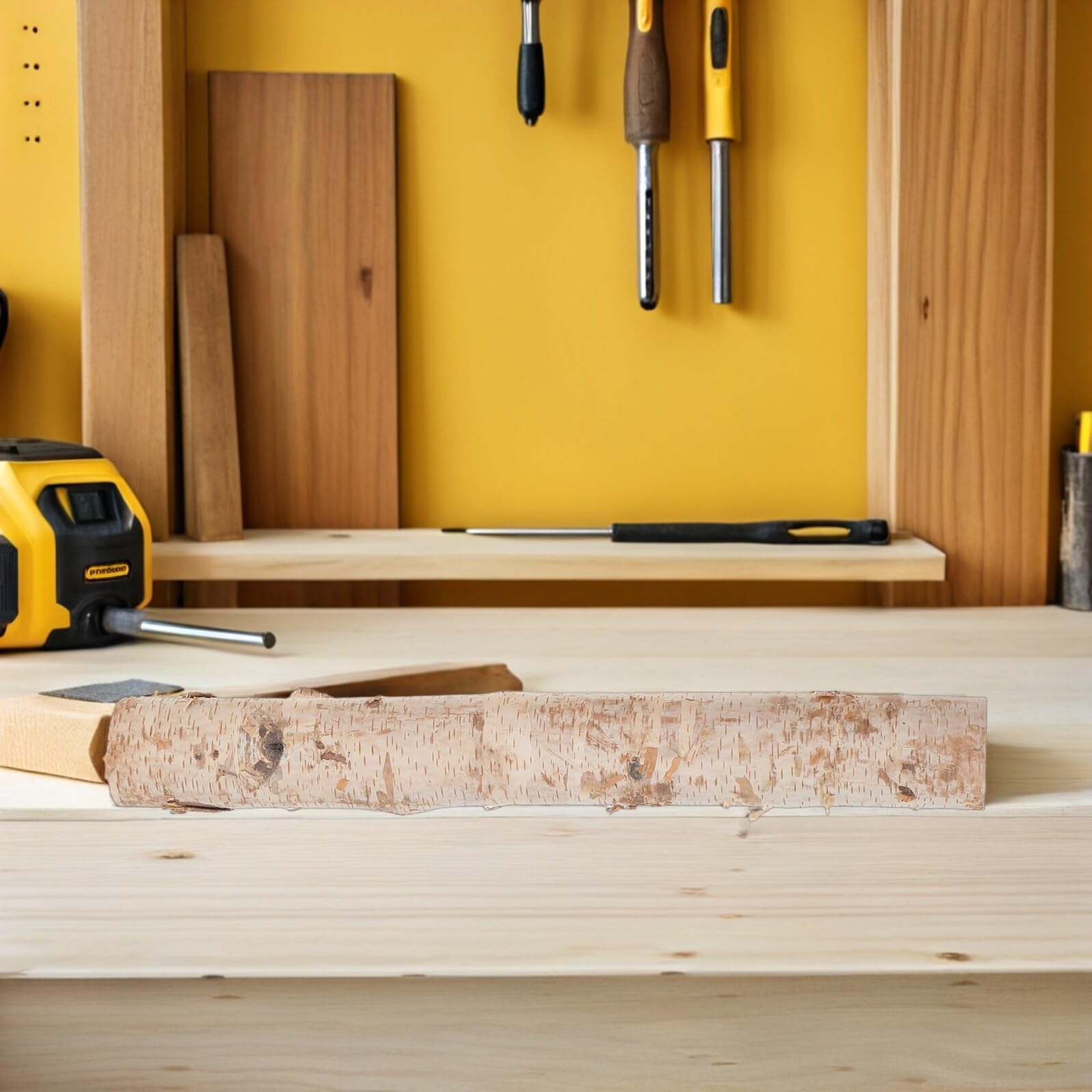 Lurrose 2 Pezzi Tronco di Legno di Betulla Naturale per Decorazioni Artigianali e Fai-da-te, Materiale Decorativo Facile da Integrare per Centrotavola Rustici ed Eleganti