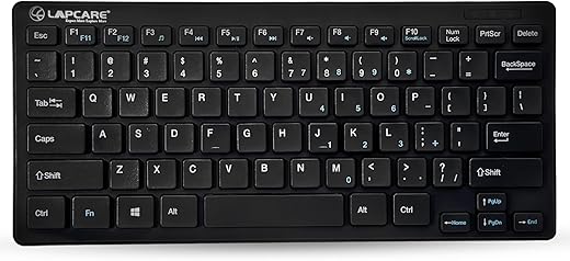 LAPCARE D-Lite Plus Wireless Keyboard with 2.4 Ghz & 10 M Bt Range &78 Keys, 8 Million Key Life, Minimalist Design,Compatible Window98, Me, 2000,…