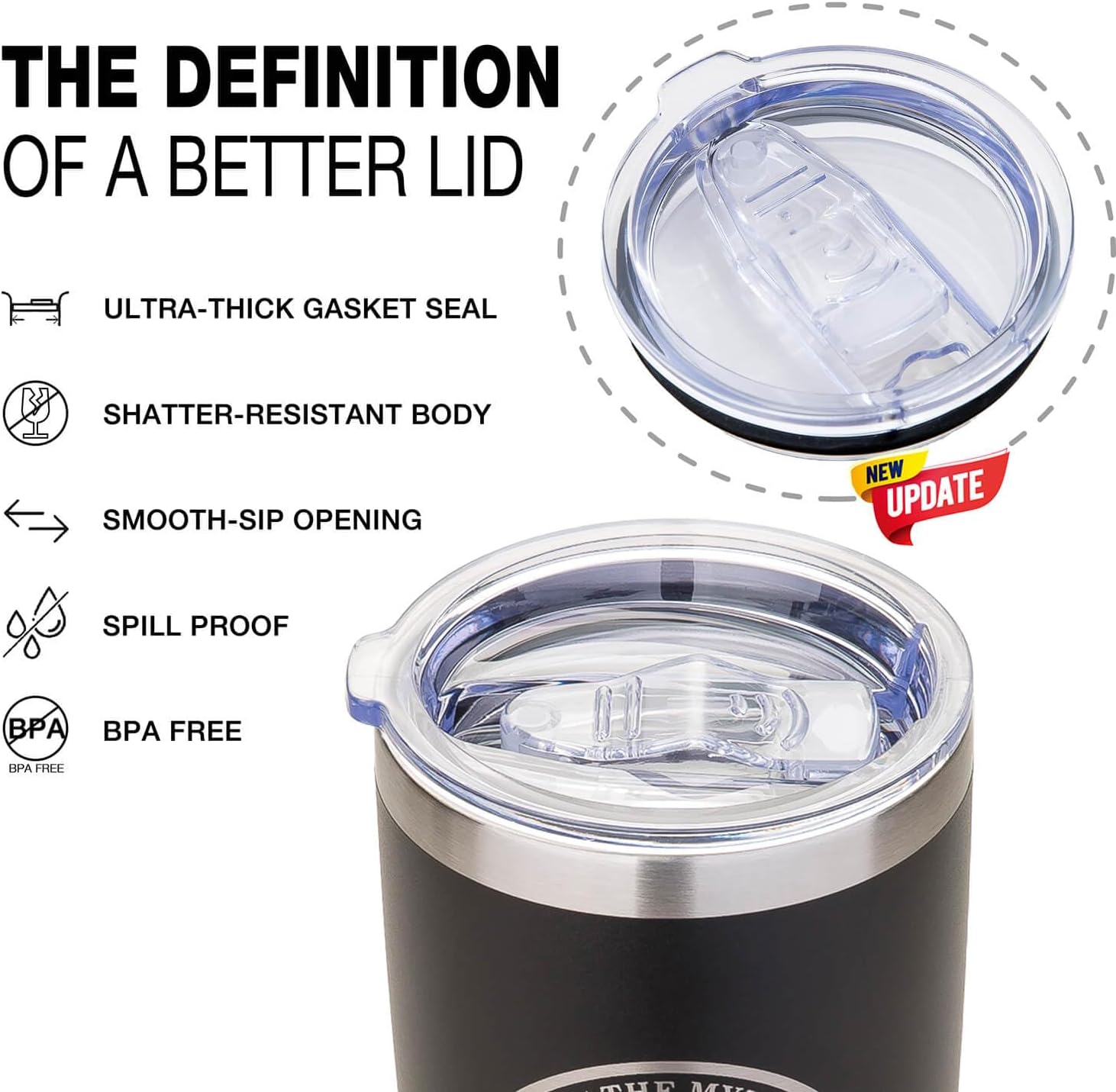 Gifts for Dad from Daughter Son - Dishwasher Safe "Best Dad Ever" Gift for Christmas Birthday Fathers Day - Laser Engraved Dad Cup Mug Tumbler with The Man The Myth The Legend, 20 oz Stainless Steel - Image 6