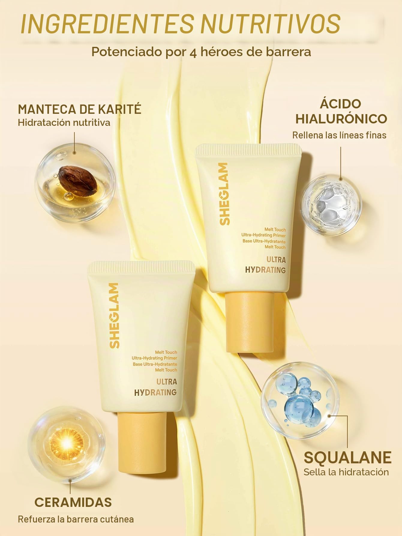 SHEGLAM Melt Touch Ultra Hydrating Primer - Imprimación hidratante