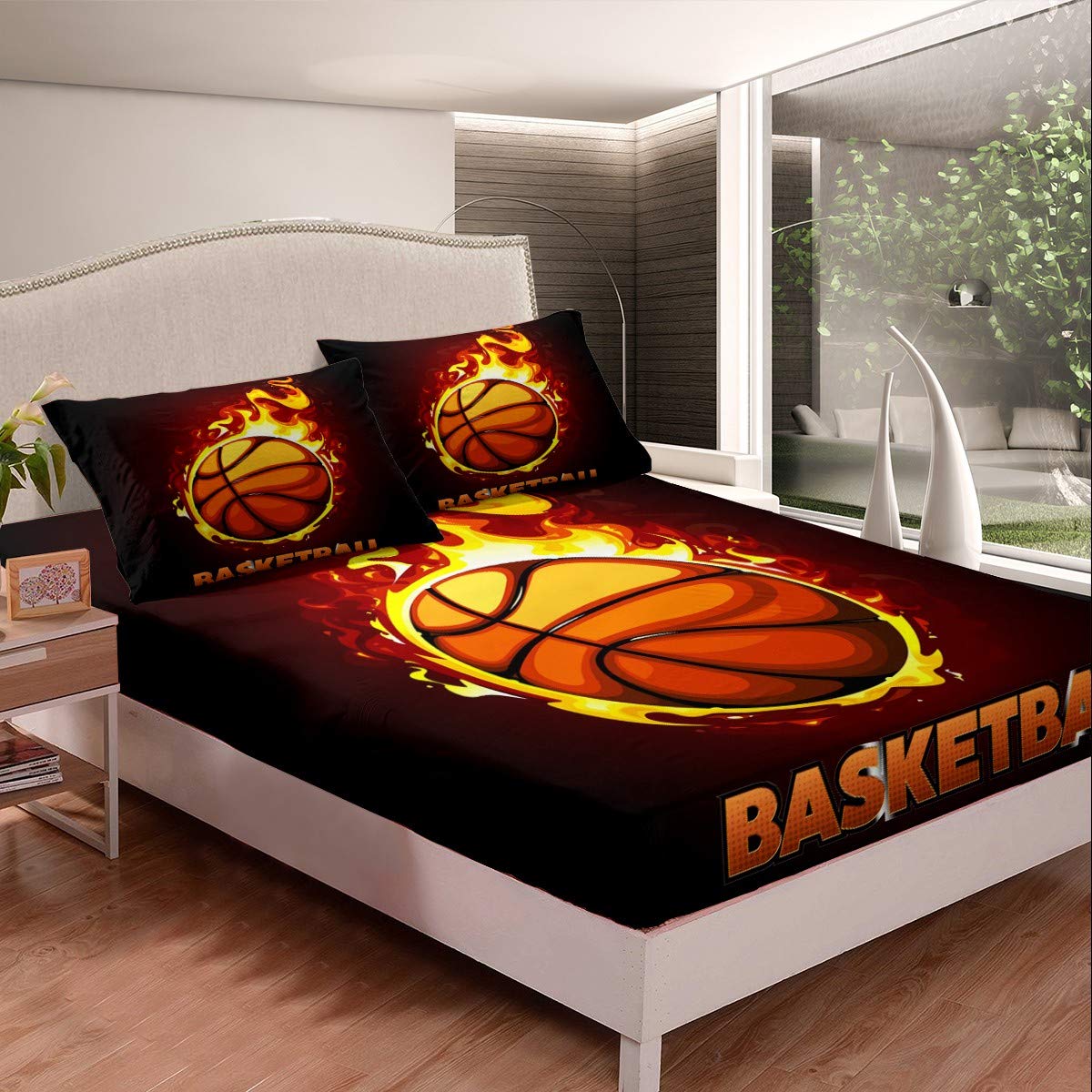 Set Di Lenzuola, Motivo Pallacanestro, Per Ragazze E Ragazzi, Con Tasca - 2