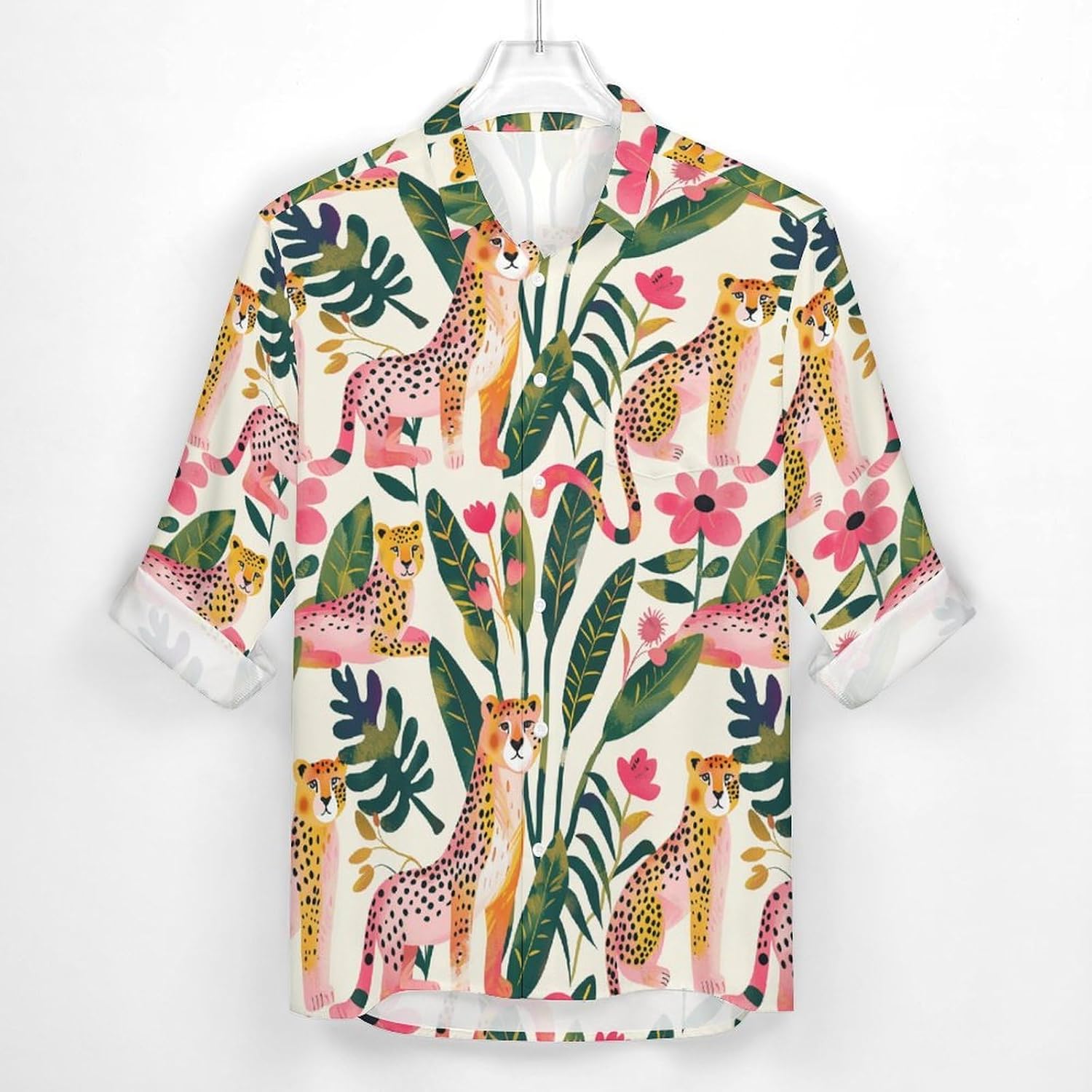 Men's Casual Button Down Shirts Lapel Pocket Long Sleeve Shirt Regular Fit