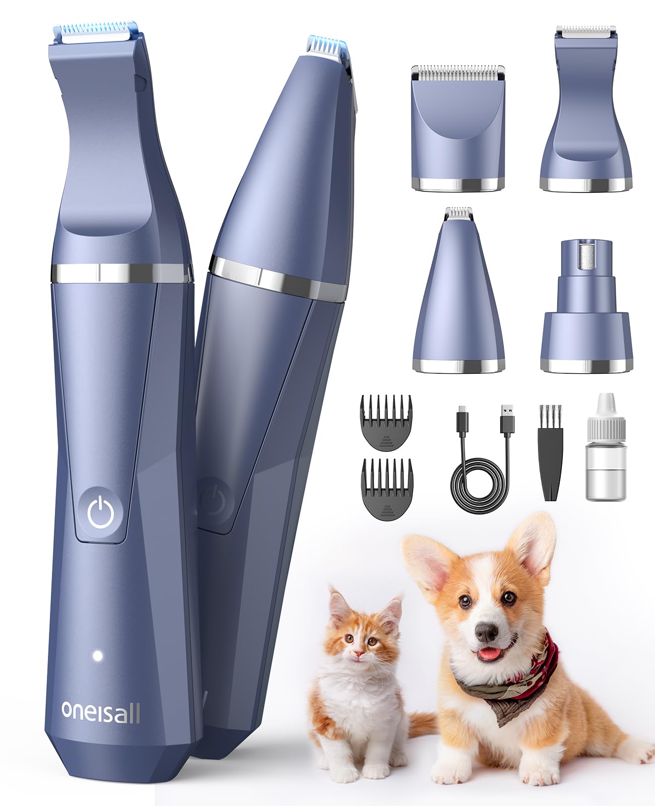 Gallery Detail: Oneisall Dog Cat Grooming Kit 4 In 1 Cordless Quite