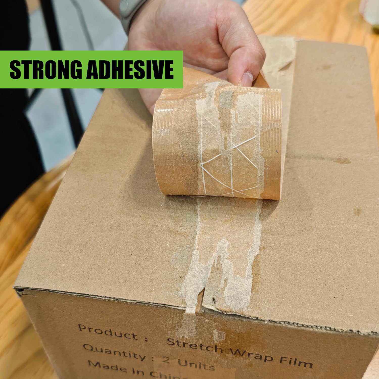 2 Rolls Value Pack - 2.75inch x 450ft Long Length Reinforced Water-Activated Brown Kraft Paper Tape for Heavy Duty Packaging, Moving and Industrial Use