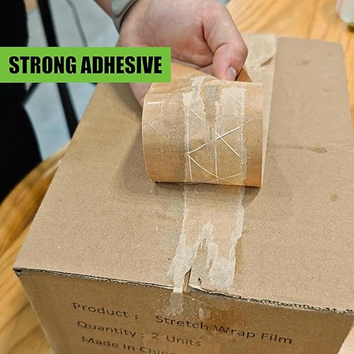 Miniatura 4 de 2.75 pulgadas x 450 pies Cinta de papel Kraft activada por agua Cinta de embalaje marrón reforzada Cinta de cartón fuerte para caja de embalaje