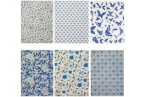 6PCS Pottery Art DIY Stickers Ceramic Clay Transfer Paper Flower Paper Porcelain...