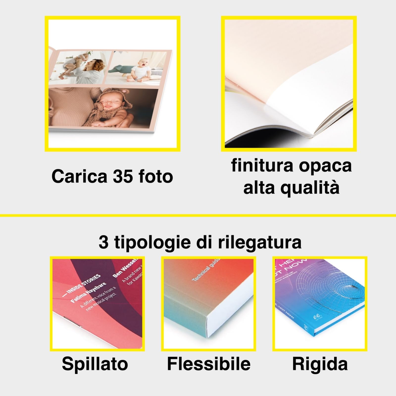 Fotolibro Personalizzato con 35 Foto – 9 Pagine, Copertina Rigida o Flessibile – Album Fotografico Stampato con i Tuoi Ricordi Speciali