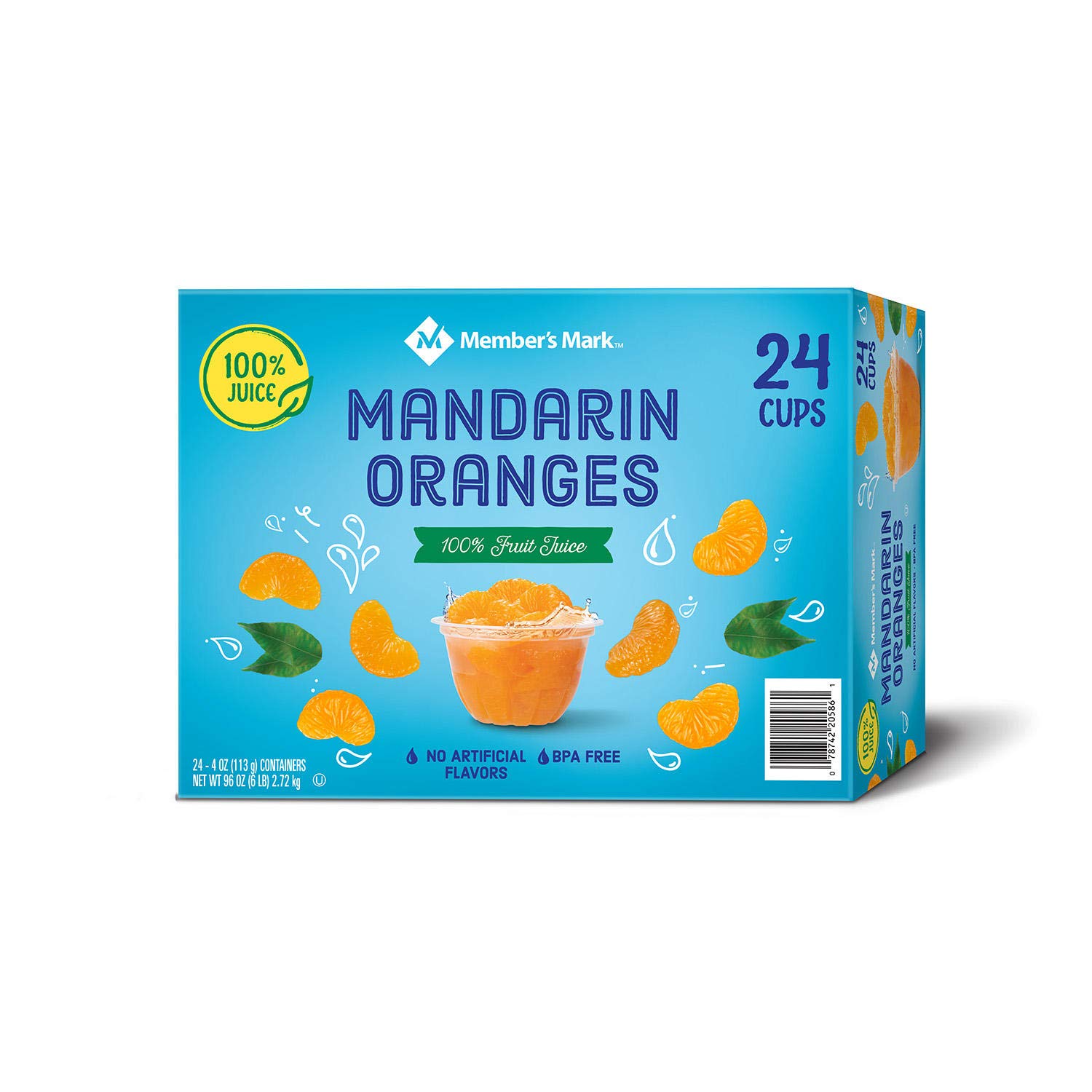 Member's Mark Mandarin Oranges, 4 Ounce (Pack of 24) (2 Pack)