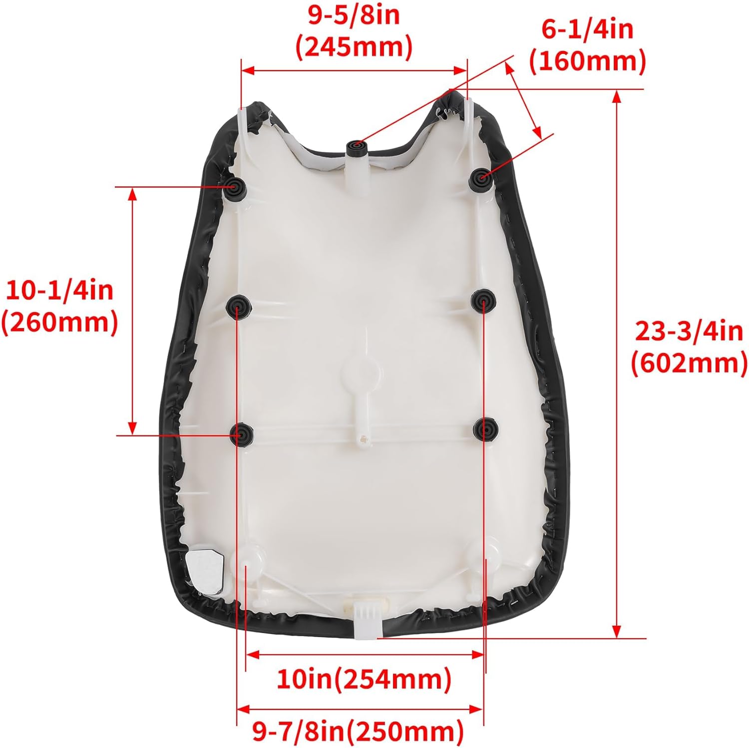 KUAFU ATV Complete Seat Compatible with 2012-2015 Yamaha Grizzly 550 700 YFM550D YFM550P YFM550F YFM700F YFM700D YFM700P Replacement for 3B4-24710-01-00 Seat Saddle Assembly Black