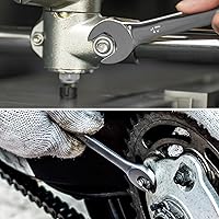 Vista 7 de MAXPOWER Llave combinada de 1 pulgada, llaves de grado industrial con extremo de caja de 12 puntos, acero al cromo vanadio duradero con diseño