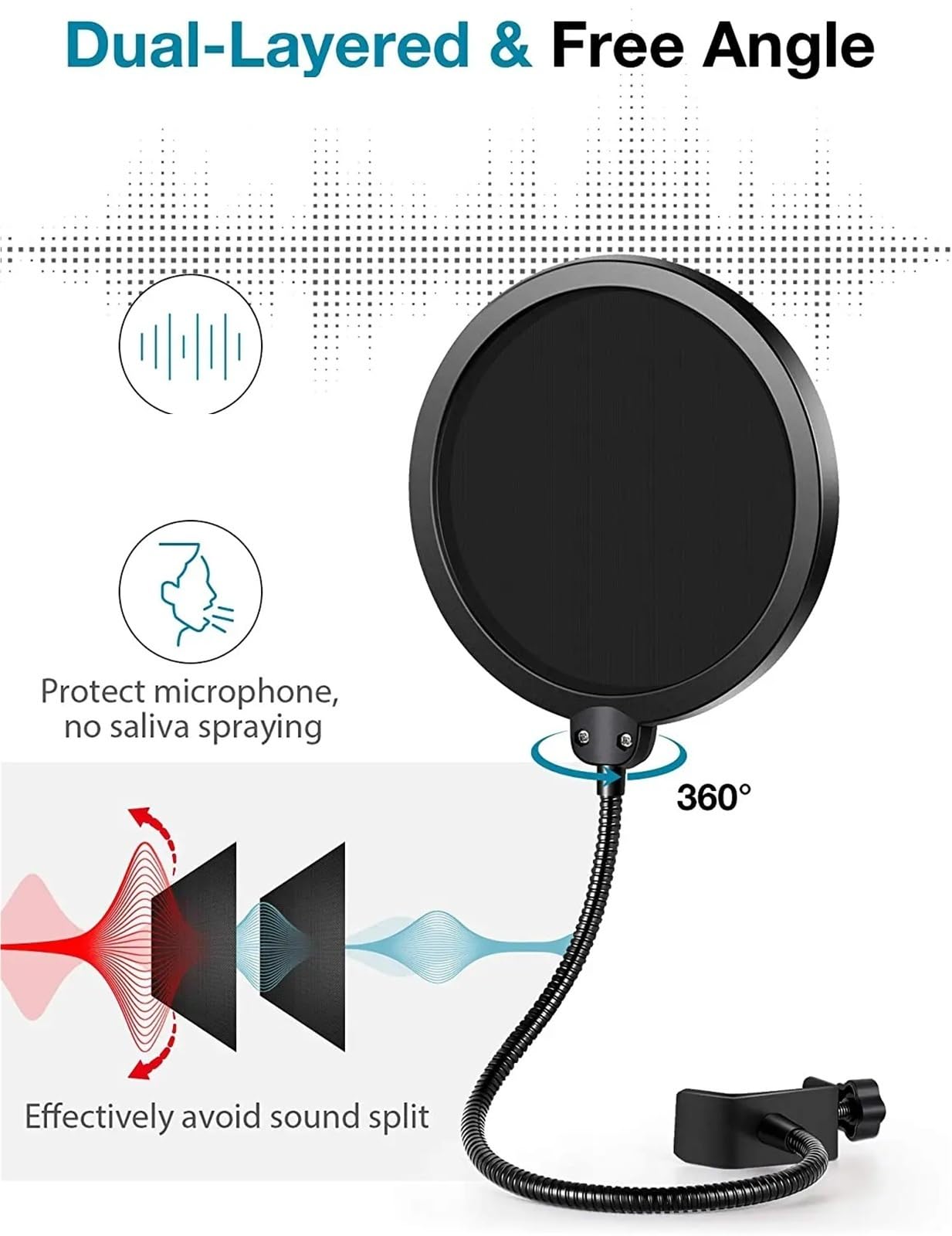 Support de bras de ciseaux for micro for Blue Snowball et iCE