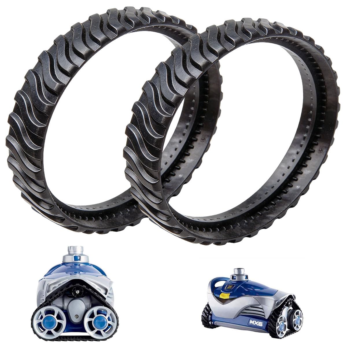Courroie d'Entraînement de Chenille de Rechange Compatible avec Zodiac Mx8 Mx6 Baracuda pour Nettoyage de Piscine