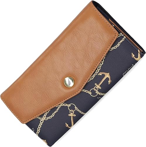 Nautica Money Manager RFID - Cartera delgada y pequeña para mujer - Porta tarjetas de crédito con monedero y cartera con cremallera, organizador de