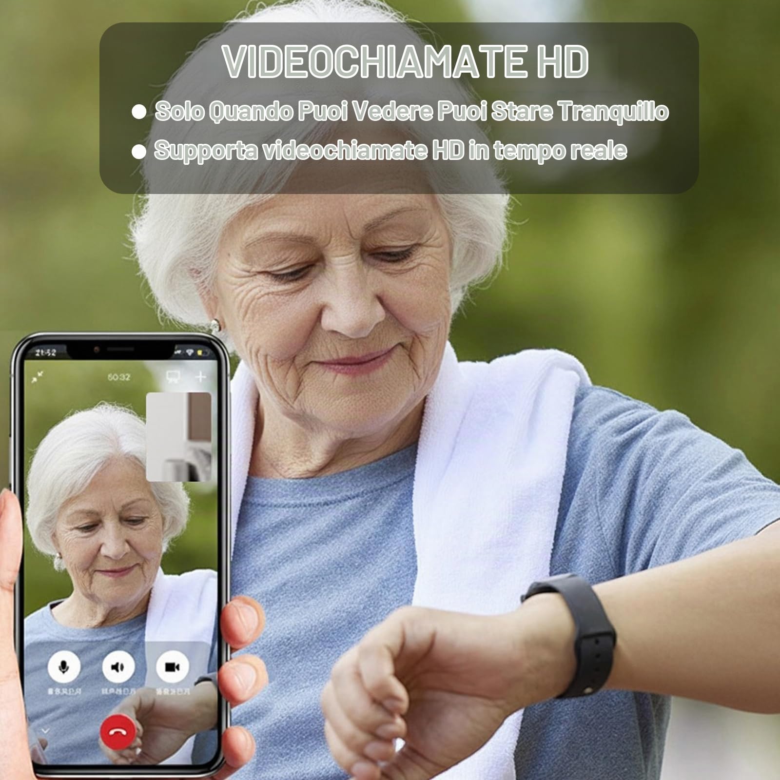 Smartwatch Per Anziani, Con Pulsante SOS, Con Rilevamento Di Avvisi Di Caduta E Posizione GPS Bracciale, Videochiamata HD Orologio Intelligente Per AnzianiRed,1.25 * 0.57 * 2.22inch