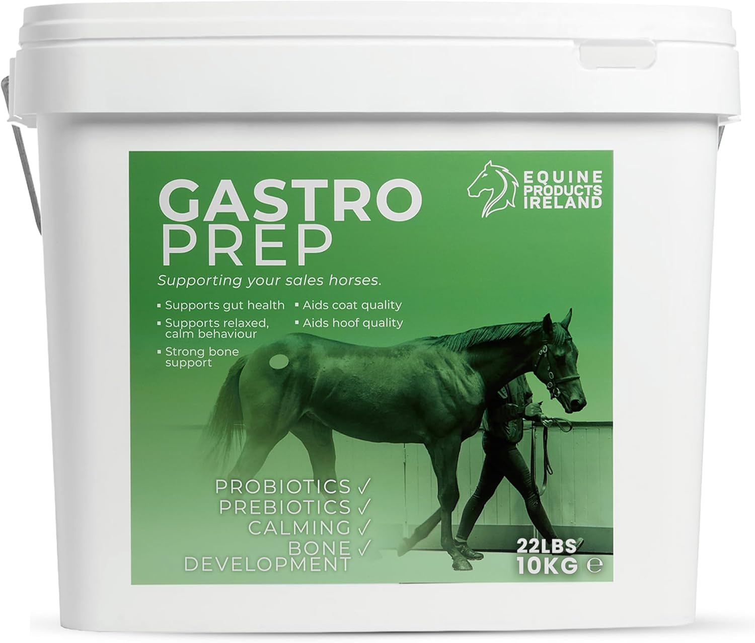 – Gastro Prep – Probiotic & Vitamin Horse Supplements, Supports Gut Health, Calm Behavior, Coat & Hoof Quality, Bone Strength – Horse Supplies – 10 kg (22 lbs)
