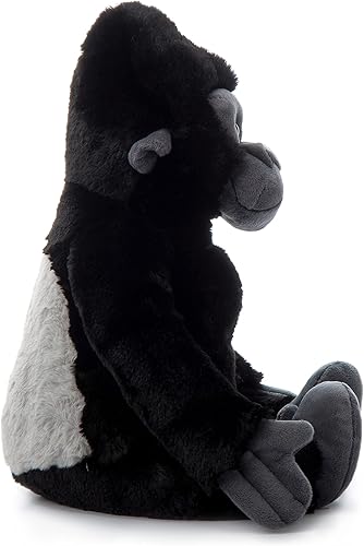 Miniatura 6 de The Petting Zoo Gorilla - Animal de peluche, regalos para niños, animales salvajes del zoológico Onez, juguete de peluche de gorila de 12 pulgadas