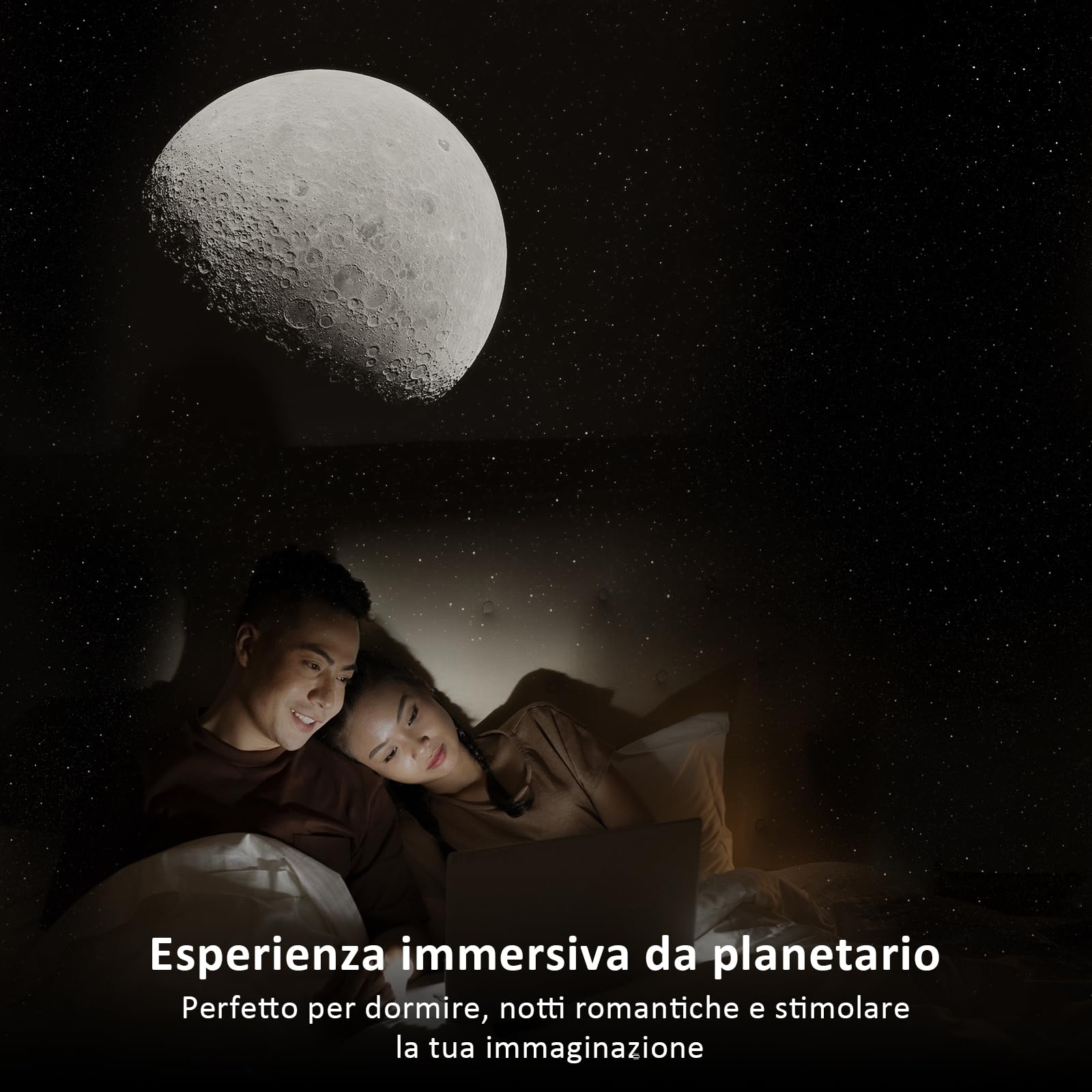 YUNRAY Proiettore Stelle Soffitto, Galaxy Projector Planetario Bambini Adulti, Proiettore Stelle con 2 Dischi & Timer, Proiettore Cielo Stellato per Camera Regalo Compleanno Natale