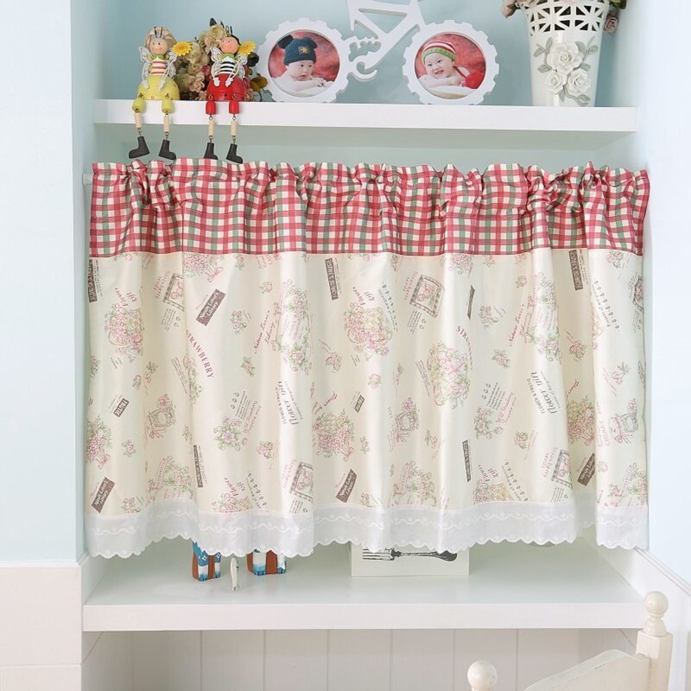 Cortinas de partición para dormitorio S&R Cocina, cenefas de huellas para ventanas cortas