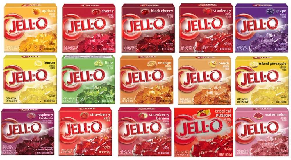 How much gelatin is in a jello packet