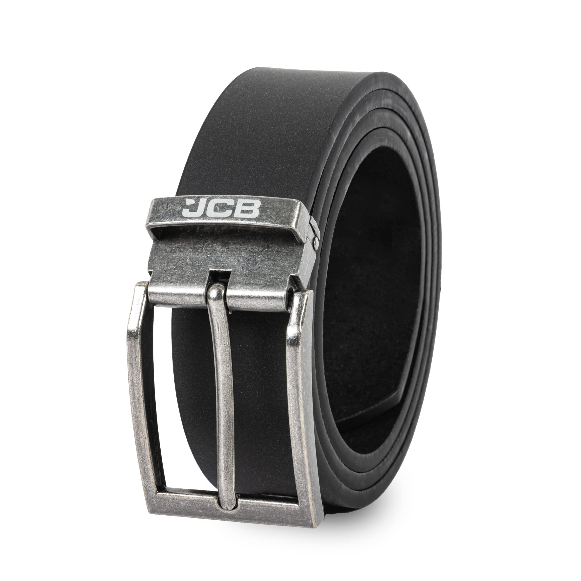 JCB Leather Belts Mens - Black Leather Belts for Men - Smart Casual Jeans Black Belt for Men - Mens Belt - Comfortable.