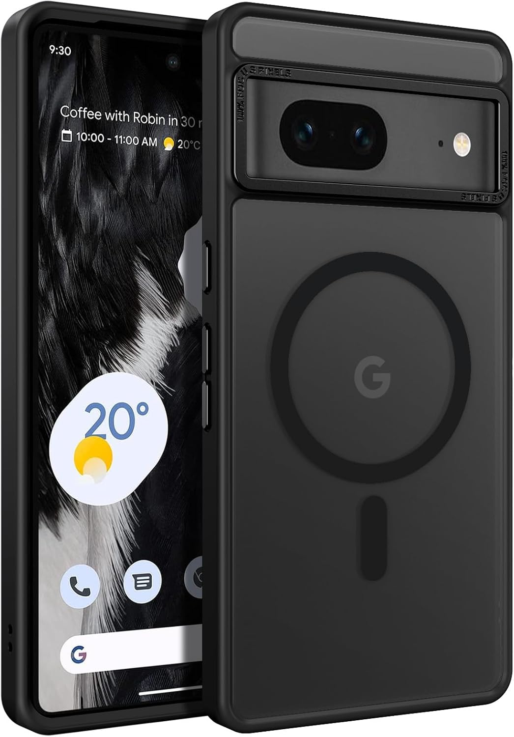 BENTOBEN for Google Pixel 7 Case [Compatible with Magsafe] Translucent Matte Magnetic Pixel 7 Case Magsafe Slim Thin Shockproof Women Men Protective Phone Cases Cover for Google Pixel 7 6.4″, Black
