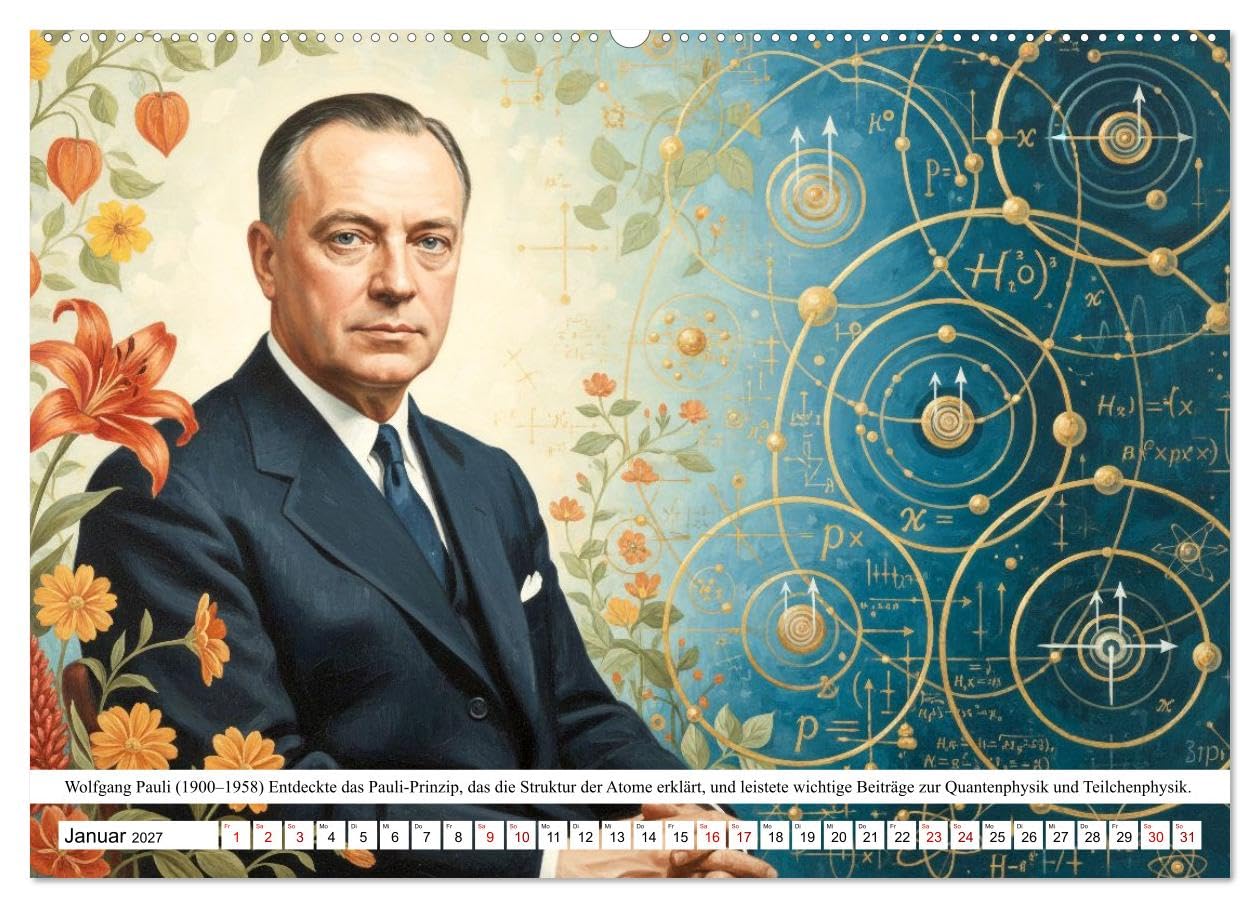 CALVENDO · Vordenker der Quantenphysik (Kalender 2027) | DIN A2 Querformat · Wandkalender · Hommage an die Visionäre, die den Blick auf die Welt der kleinsten Teilchen für immer…